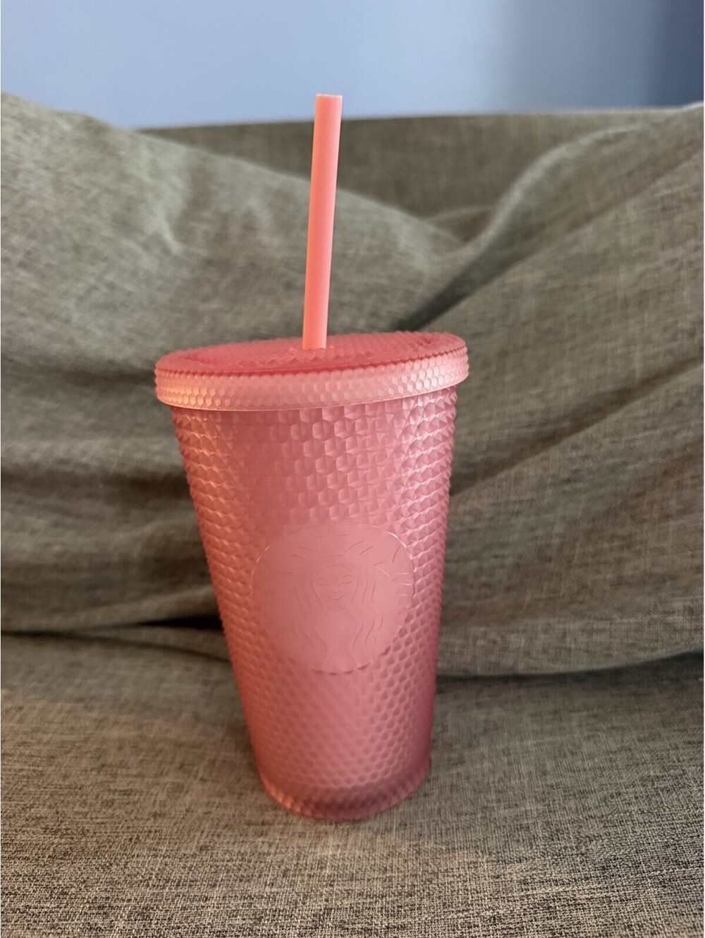 Starbucks Pink Lemonade Studded Bling Grande 16oz Soft Touch Tumbler Cup Matte